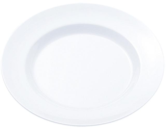エンテック メラミン食器 白 平皿(リム型)18cm No.27白 【北海道・沖縄・離島配送不可】
