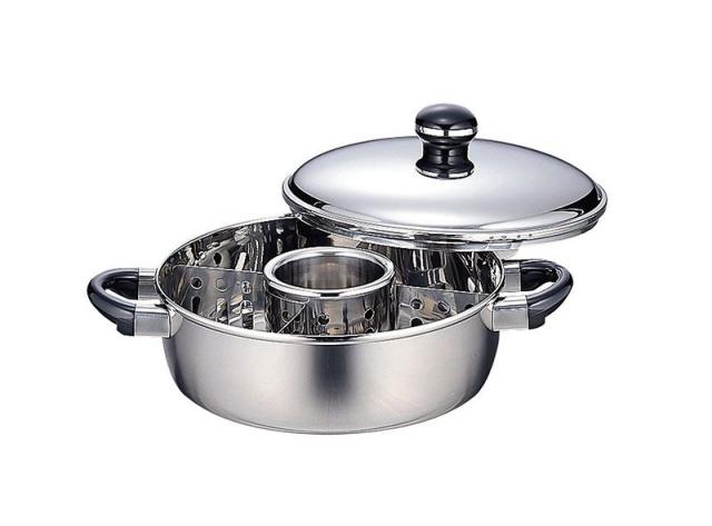 宮崎製作所 オブジェ OJ-8-1 おでん湯豆腐鍋(中子&amp;仕切付) 25cm(3.7L) 【北海道・沖縄・離島配送不可】