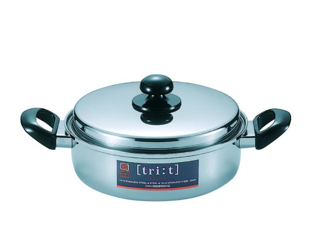 霜龍器物 トゥリート浅型両手鍋 24cm 【北海道・沖縄・離島配送不可】