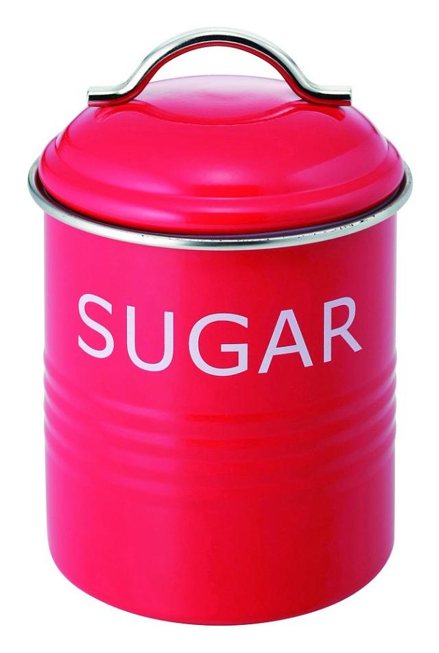 （まとめ買い）佐藤金属興業 保存容器 バーネットキャニスター 赤 SUGAR 〔×3〕 【北海道・沖縄・離島配送不可】