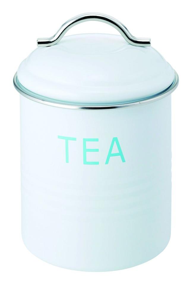 （まとめ買い）佐藤金属興業 保存容器 バーネットキャニスター 白 TEA 〔×3〕 【北海道・沖縄・離島配送不可】
