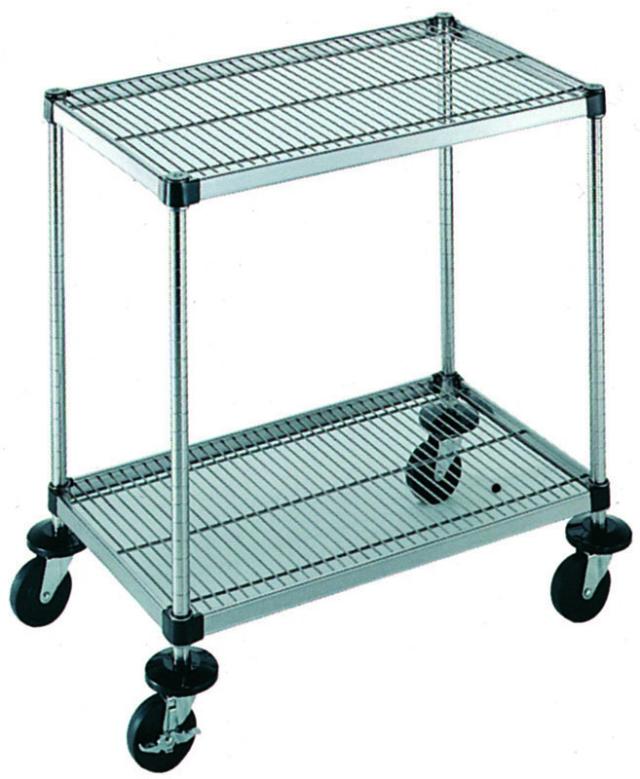 本間冬治工業 弁慶シェルフワゴン 2段 上下段メッシュ棚 460×760×H937mm 4-2-2M-7-Lの通販は 33,940円