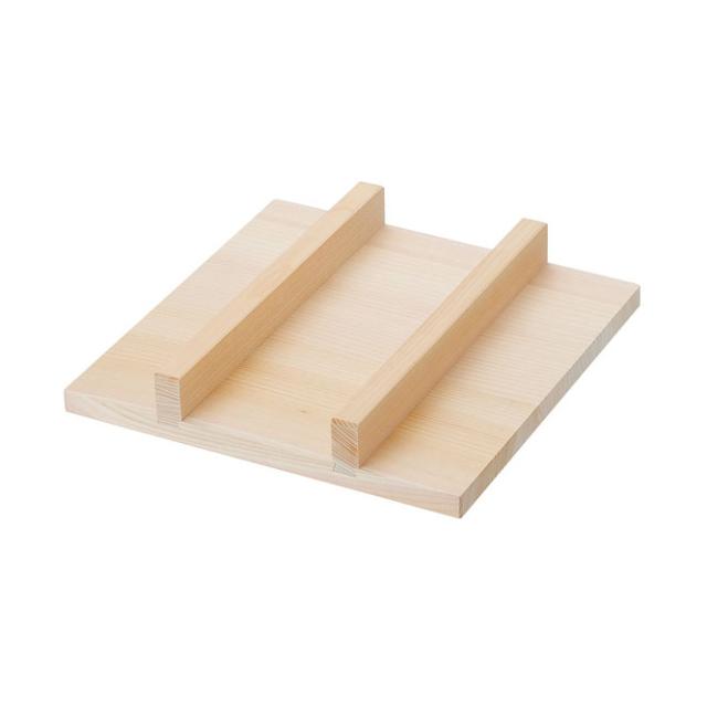 （まとめ買い）カンダ 木製角セイロ用蓋 二本サン(深型もつ鍋27cm用) 〔×3〕 【北海道・沖縄・離島配送不可】