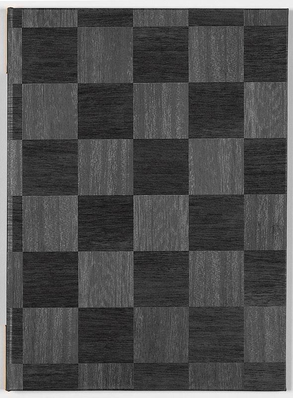 （まとめ買い）シンビ LS-111 メニューブック ピンタイプ A4・4ページ 新市松柄 黒 〔×3〕 【北海道・沖縄・離島配送不可】