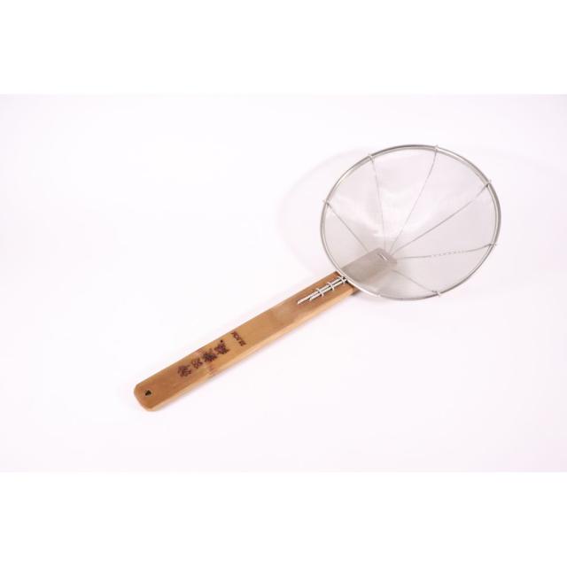 カンダ 神田鉄鍋 炭化竹柄 そば揚げ 極細目 25.5cm 【北海道・沖縄・離島配送不可】