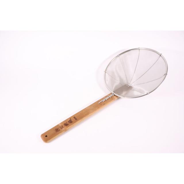 （まとめ買い）カンダ 神田鉄鍋 炭化竹柄 そば揚げ 極細目 28cm 〔×3〕 【北海道・沖縄・離島配送不可】