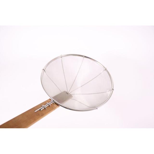 （まとめ買い）カンダ 神田鉄鍋 炭化竹柄 そば揚げ 極細目 28cm 〔×3〕 【北海道・沖縄・離島配送不可】