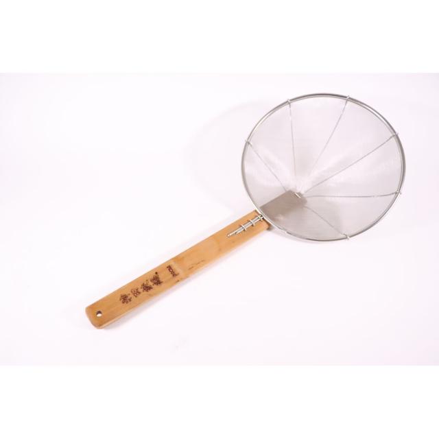 カンダ 神田鉄鍋 炭化竹柄 そば揚げ 極細目 30cm 【北海道・沖縄・離島配送不可】