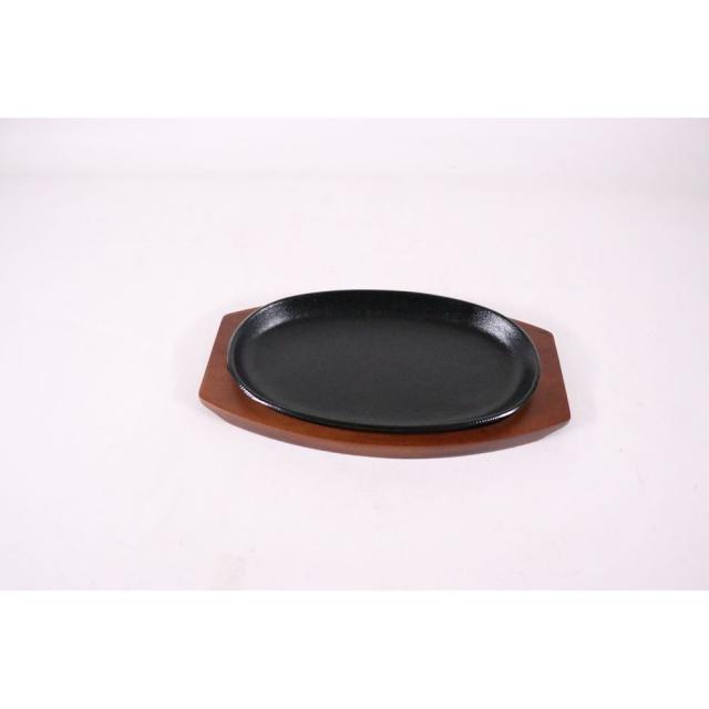 （まとめ買い）カンダ S ステーキ皿 小判型D 25cm 〔×3〕 【北海道・沖縄・離島配送不可】