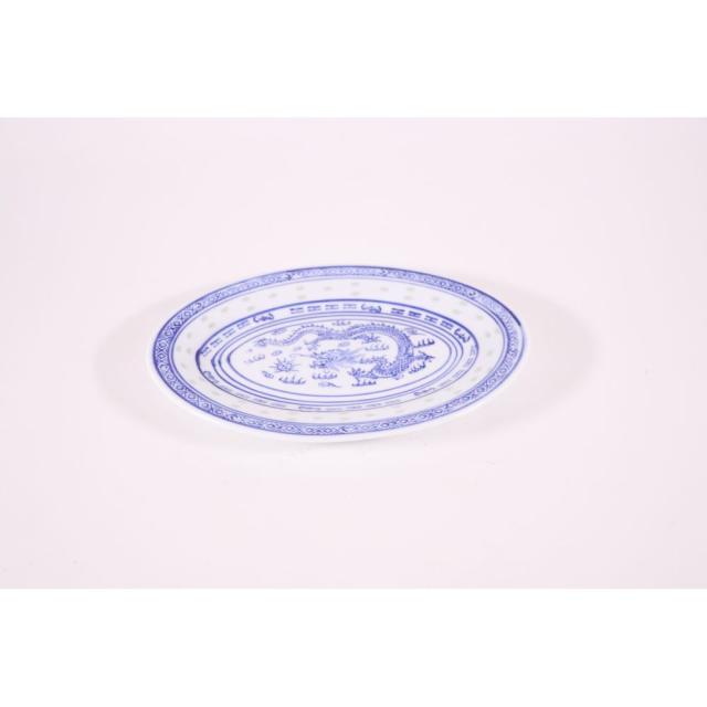 （まとめ買い）カンダ ホタル陶器 龍 小判皿 10インチ 〔×3〕 【北海道・沖縄・離島配送不可】