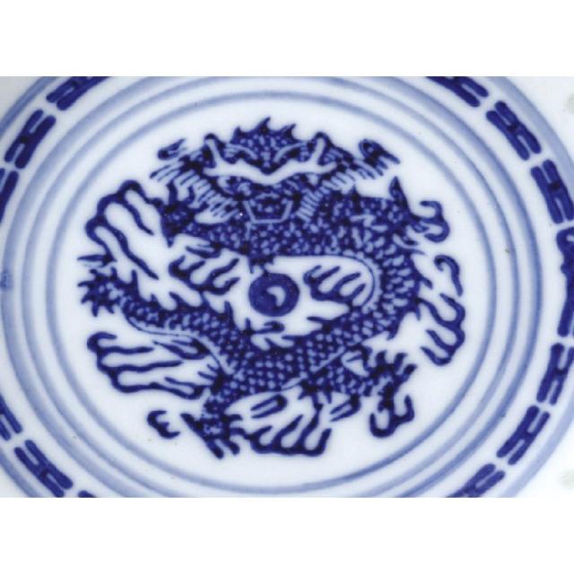 （まとめ買い）カンダ ホタル陶器 龍 小判皿 10インチ 〔×3〕 【北海道・沖縄・離島配送不可】
