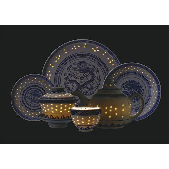 （まとめ買い）カンダ ホタル陶器 龍 小判皿 10インチ 〔×3〕 【北海道・沖縄・離島配送不可】