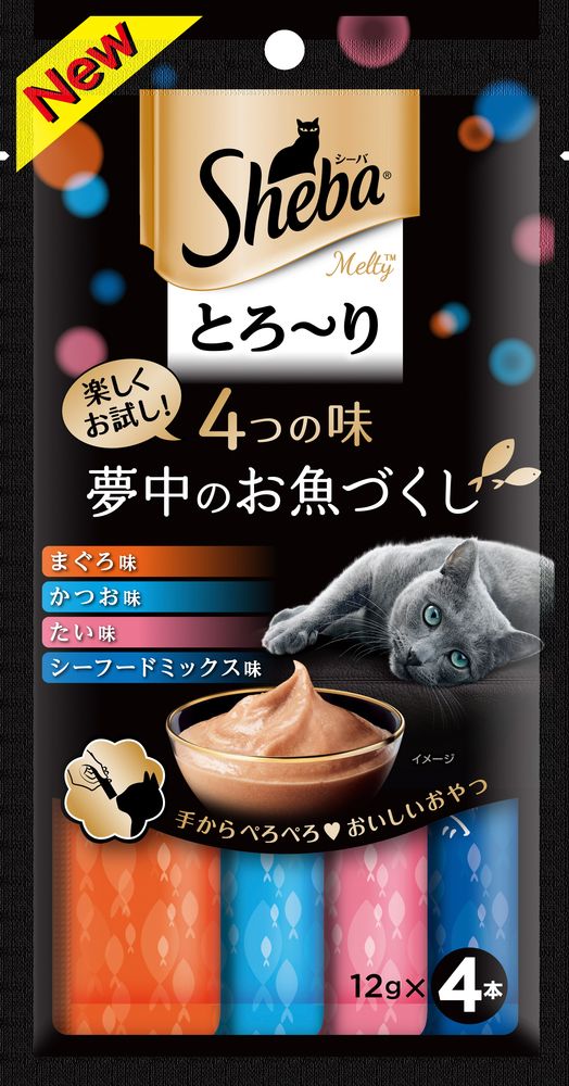 （まとめ買い）マース シーバ とろ〜り メルティ 4つの味 夢中のお魚づくし 12g×4本 猫用おやつ 〔×24〕の通販は 5,306円