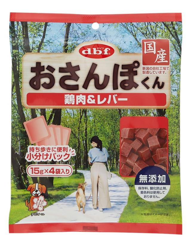 （まとめ買い）デビフペット おさんぽくん 鶏肉&レバー 15g×4袋入 犬用おやつ 〔×20〕の通販は 5,076円
