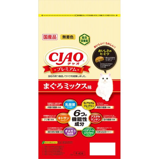 （まとめ買い）いなばペットフード CIAO プレミアム まぐろミックス味 150g×4袋 猫用フード 〔×4〕の通販は 4,870円