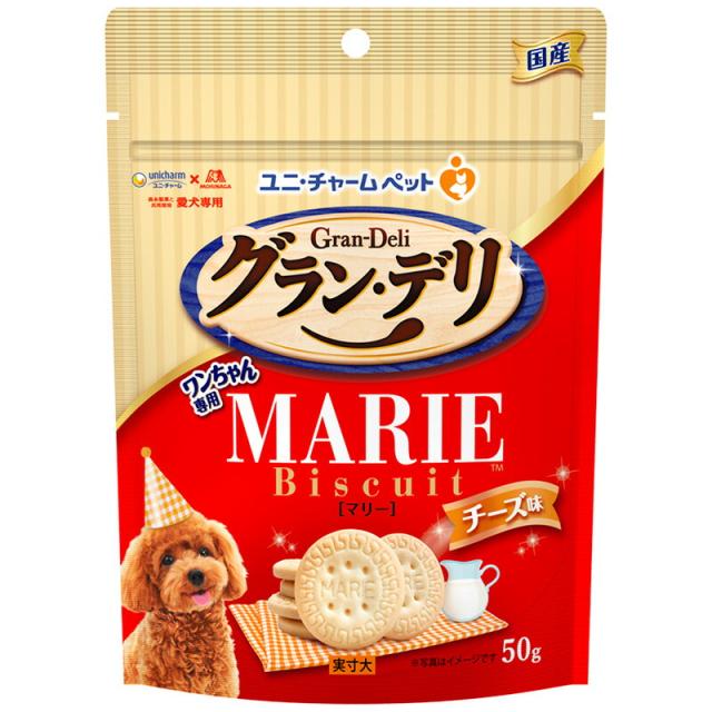 （まとめ買い）ユニ・チャーム グラン・デリ ワンちゃん専用マリービスケット チーズ味 50g 犬用おやつ 〔×14〕の通販は 5,449円