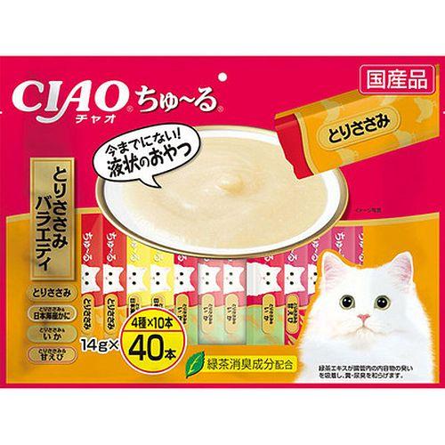 （まとめ買い）いなばペットフード CIAO ちゅ〜る とりささみバラエティ 14g×40本入り SC-133 猫用おやつ 〔×3〕の通販は