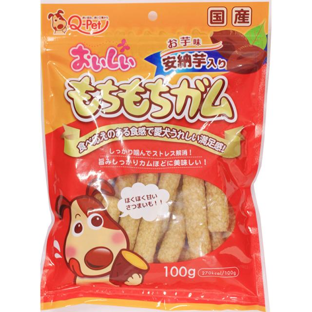 （まとめ買い）九州ペットフード おいしいもちもちガム お芋味 安納芋入り 100g 犬用おやつ 〔×15〕の通販は 5,193円