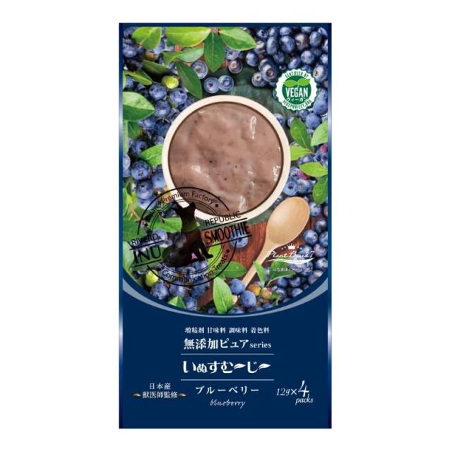 （まとめ買い）リバードコーポレーション いぬすむ〜じ〜 無添加ピュア ブルーベリー 4本 犬用おやつ 〔×18〕 【北海道・沖縄・離島配送不可】
