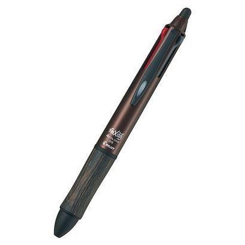 （まとめ買い）パイロット 消せる4色ボールペン フリクションボール4 ウッド 0.5mm ブラウン LKFB-3SEF-BN 〔3本セット〕 【北海道・沖縄・離島配送不可】