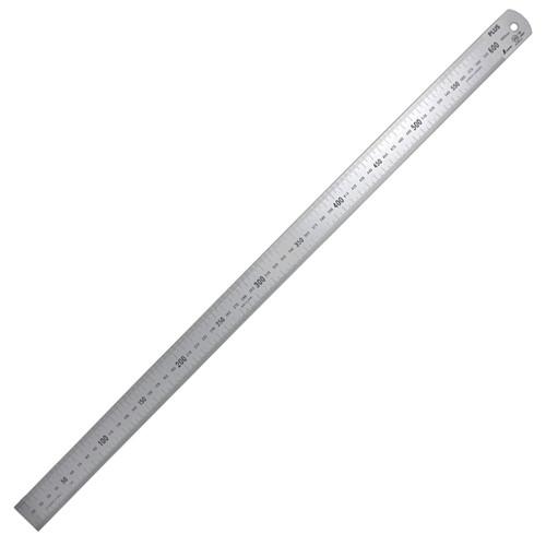 （まとめ買い）プラス 定規 ステンレス直尺 60cm 1.2mm厚 シルバー 〔3本セット〕 【北海道・沖縄・離島配送不可】