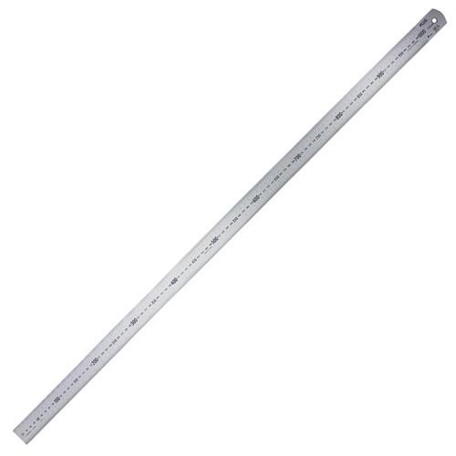 （まとめ買い）プラス 定規 ステンレス直尺 100cm 1.5mm厚 シルバー 〔3本セット〕 【北海道・沖縄・離島配送不可】