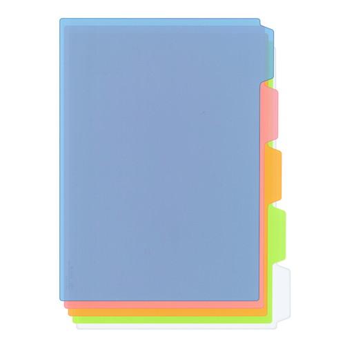 （まとめ買い）プラス カラーインデックスシート 5山5枚入 カラーミックス FL-103CH 〔10冊セット〕 【北海道・沖縄・離島配送不可】