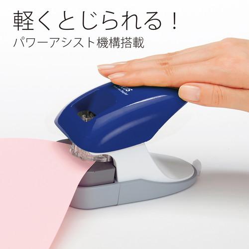 （まとめ買い）プラス 針なしホッチキス ペーパークリンチ 卓上型 ブルー SL-112A 〔3個セット〕 【北海道・沖縄・離島配送不可】_2