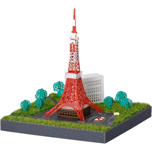 東京タワーペーパークラフト完成品1/500スケール 東京タワー ペーパークラフト1/500スケール 紙とは思えない完成