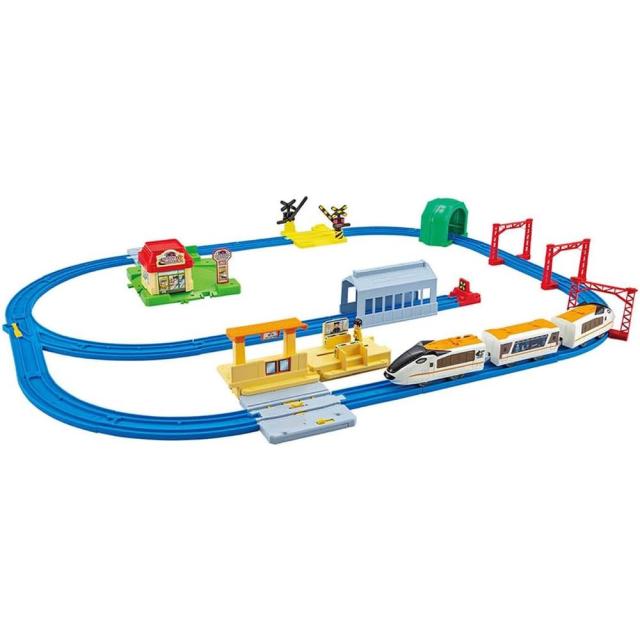 タカラトミー プラレール 情景いっぱい！トミカと遊べる！アクションタウンセット 電車 列車 おもちゃ 3歳以上 【北海道・沖縄・離島配送不可】