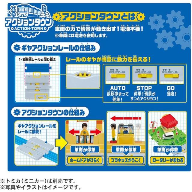 タカラトミー プラレール 情景いっぱい！トミカと遊べる！アクションタウンセット 電車 列車 おもちゃ 3歳以上 【北海道・沖縄・離島配送不可】