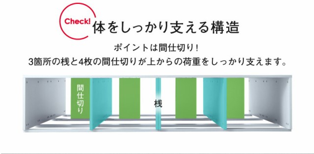 大容量収納ベッド [センペール2] 薄型スタンダードボンネルコイル