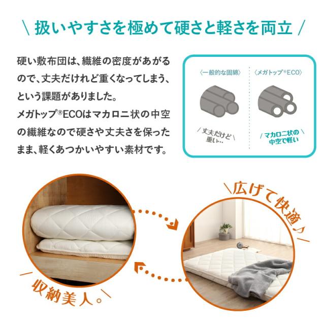 国産 ベッドにぴったり敷布団 TEIJINメガトップECO使用 〔ts120667