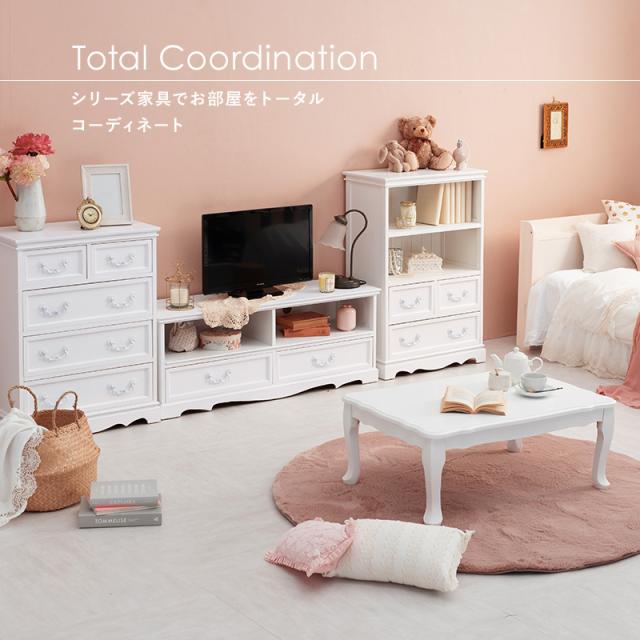クラシカルホワイト家具シリーズ 〔ts120879〕 テレビボード クリスタル取っ手 幅110cm ホワイト 【北海道・沖縄・離島配送不可】_3