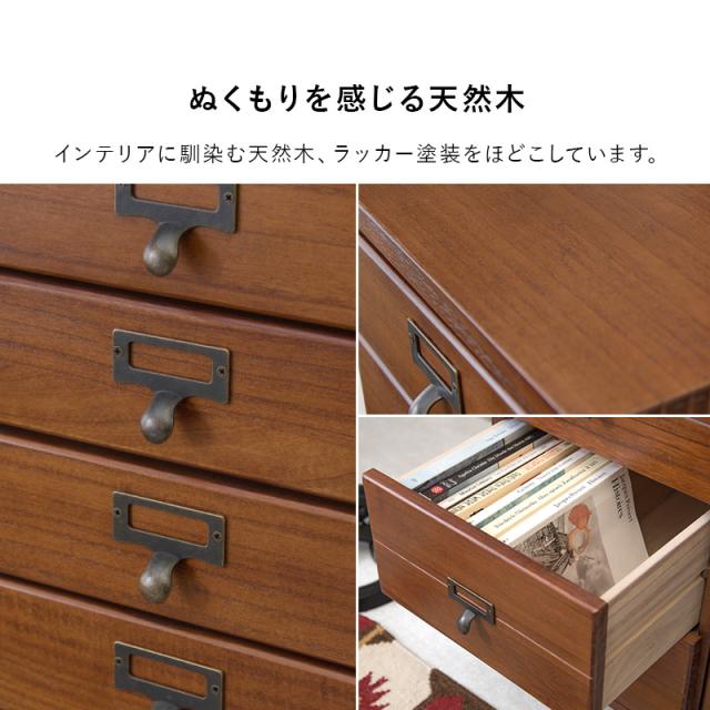天然木桐製チェスト 〔ts120890〕 9段 高さ99cm ホワイト 【北海道・沖縄・離島配送不可】_5
