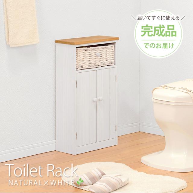 トイレラック 〔ts120928〕 ミドルタイプ 幅34cm ホワイト 【北海道・沖縄・離島配送不可】_1