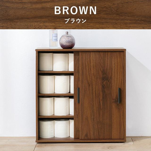 薄型トイレラック 〔ts120942〕 幅59×奥行19.5cm ブラウン 【北海道・沖縄・離島配送不可】_13