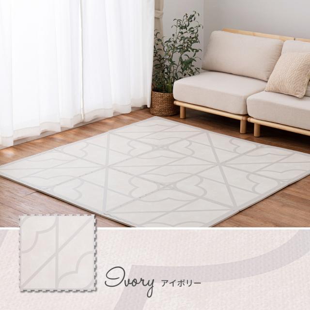 レトロデザインのジョイントマット 〔キュロス〕 36枚セット 60×60×1.2cm グレー 【北海道・沖縄・離島配送不可】_13
