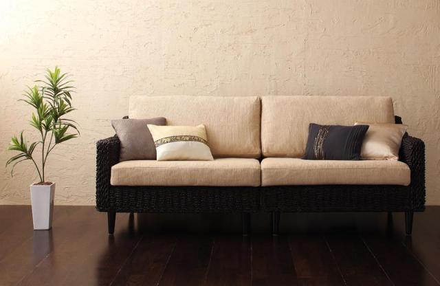 アバカシリーズ〔Carama〕カラマ　〔3人掛けソファ単品〕 ナチュラル スノーホワイトの通販は