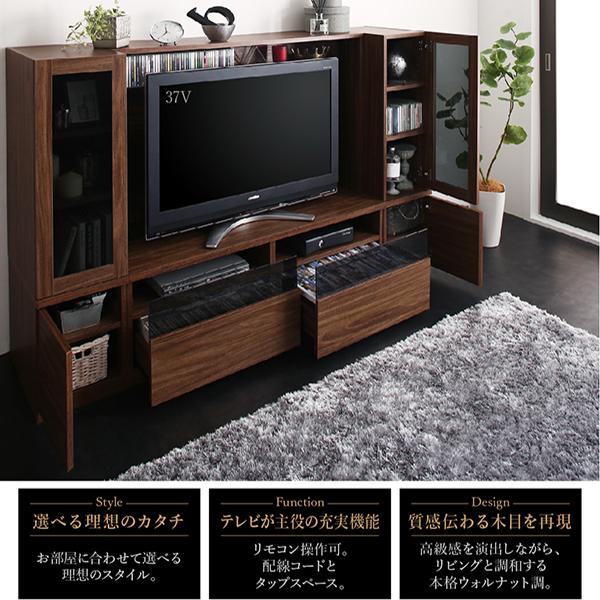ミドルタイプテレビボードシリーズ 〔city sign〕シティサイン テレビボード単品 ウォルナットブラウン 【北海道・沖縄・離島配送不可】_2