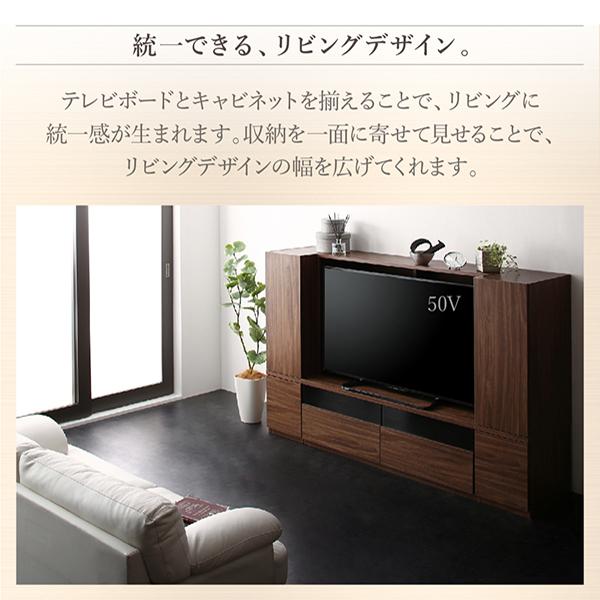 ミドルタイプテレビボードシリーズ 〔city sign〕シティサイン テレビボード単品 ウォルナットブラウン 【北海道・沖縄・離島配送不可】_4
