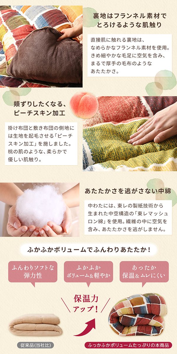 アートモダン モザイクデザイン こたつ布団 〔Kipfel〕キプフェル