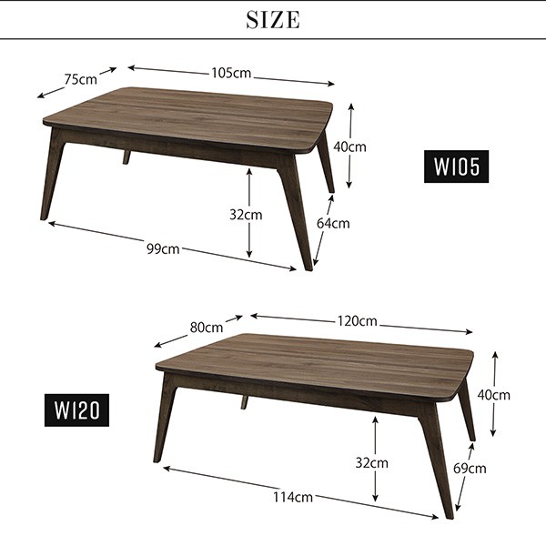 ヴィンテージデザイン 古木風 バイカラー こたつテーブル 〔Vintree〕ヴィントリー 長方形(75×105cm) ダークグレー×ダークグレーの通販はau  PAY マーケット - フジックス | au PAY マーケット－通販サイト