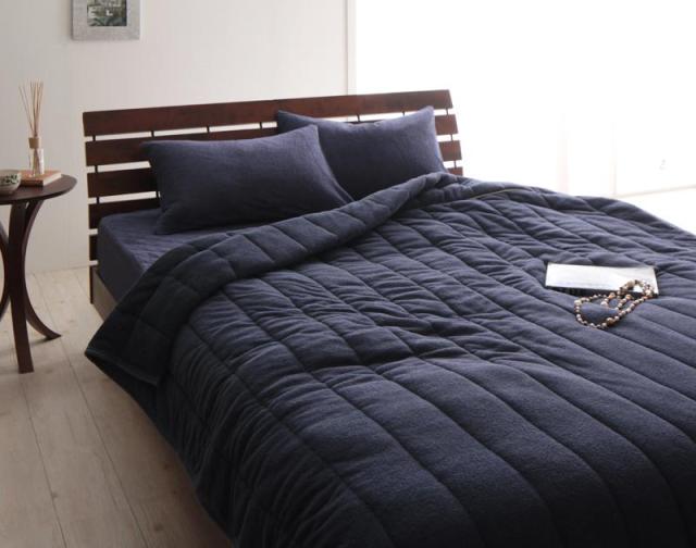 20色から選べる！365日気持ちいい！コットンタオルのケット・パッド 〔キルトケット＆パッド一体型ボックスシーツ〕 ダブル パウダーブルーの通販は 10,710円