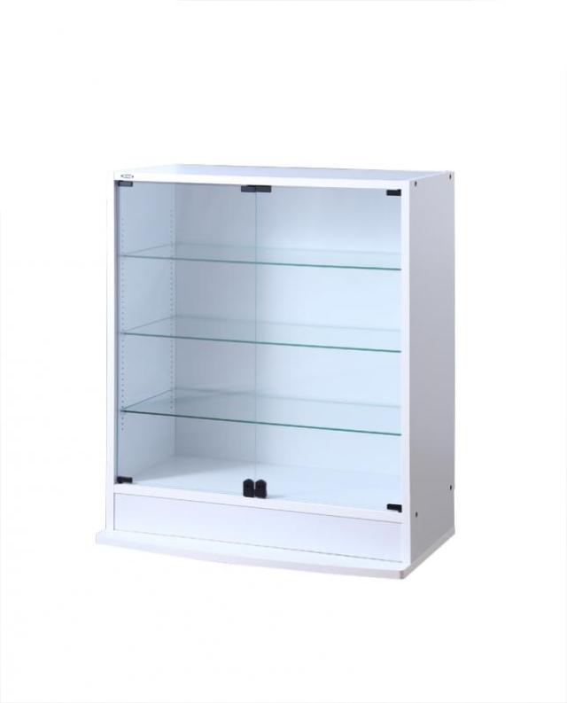 コレクションラック ワイド 本体（上置きなし） 両開きロータイプ 奥行39cm ブラックの通販は