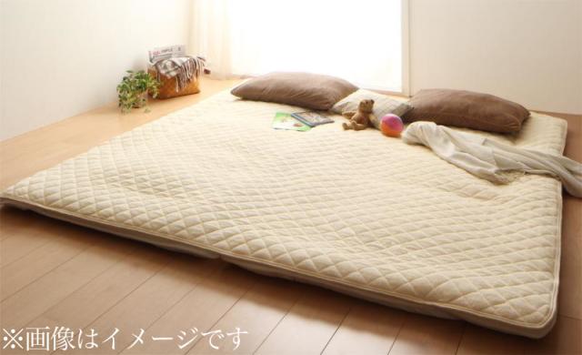 20色から選べる！ザブザブ洗えて気持ちいい！コットンタオルのパッド・シーツ 〔敷きパッドのみ〕 ファミリー アイボリー 敷きパッド 【北海道・沖縄・離島配送不可】