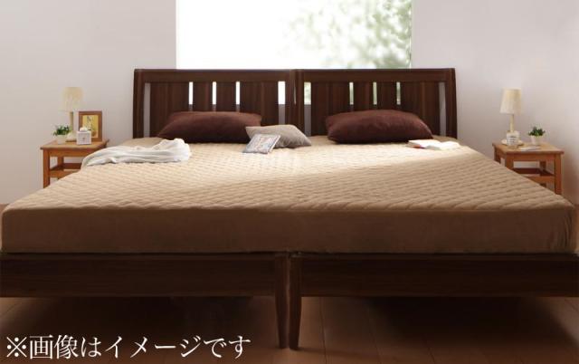 20色から選べる！ザブザブ洗えて気持ちいい！コットンタオルのパッド・シーツ 〔パッド一体型ボックスシーツのみ〕 ワイドキング モカブラウン 【北海道・沖縄・離島配送不可】