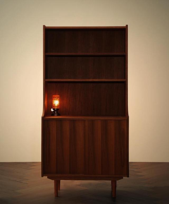 天然木チーク材北欧アンティーク風リビング収納シリーズ〔amulet〕アミュレット/シェルフ単品の通販は