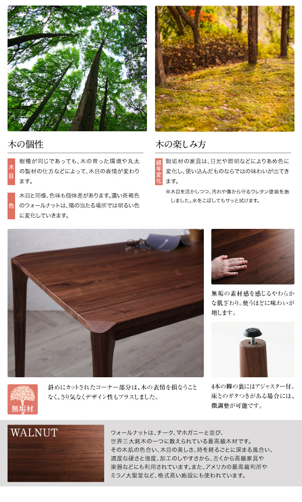 天然木 ダイニング 〔Virgo〕バルゴ ダイニングテーブルのみ（W150） 単品販売 【北海道・沖縄・離島配送不可】