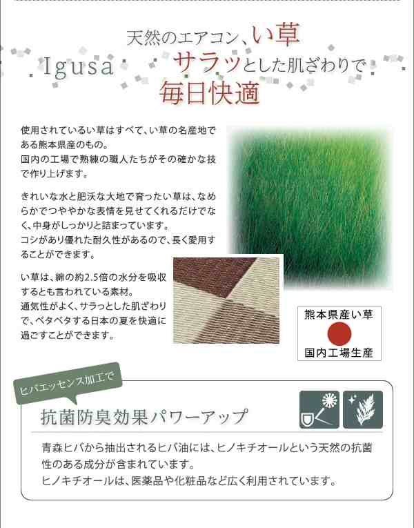 厚みが選べる3タイプ 純国産ブロック柄い草ラグ 〔casule〕カジュール ウレタン6mm 191×250cm ブラウンの通販はau PAY  マーケット - フジックス | au PAY マーケット－通販サイト